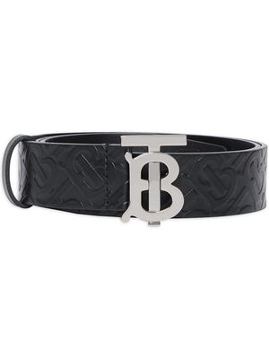 Burberry embossed monogram belt - Black