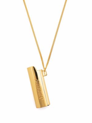 AMBUSH logo ligther case pendant necklace - Gold