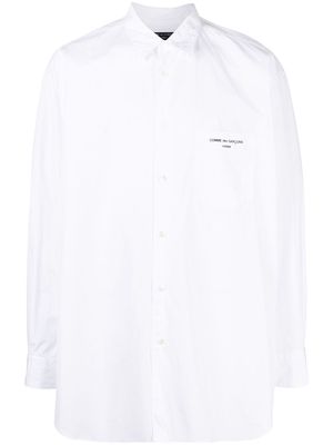 Comme Des Garçons Homme logo-print cotton shirt - White