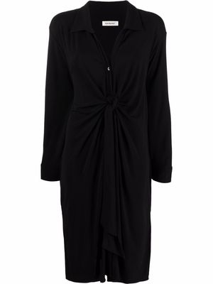 There Was One knot-detail shirt dress - Black