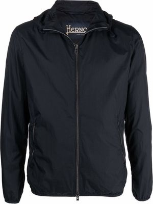 Herno hooded zip-up lightweight jacket - Blue