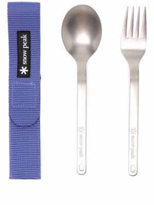 Snow Peak Titanium fork and spoon set - Silver