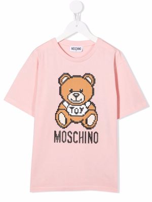 Moschino Kids logo crew-neck T-shirt - Pink