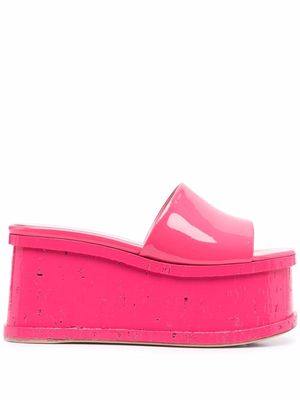 HAUS OF HONEY Lust Bead leather sandals - Pink