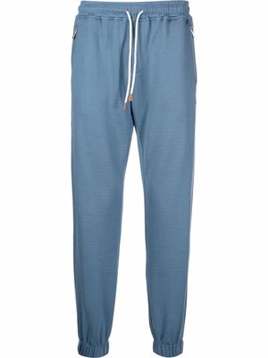 Eleventy side-stripe zip-pocket joggers - Blue