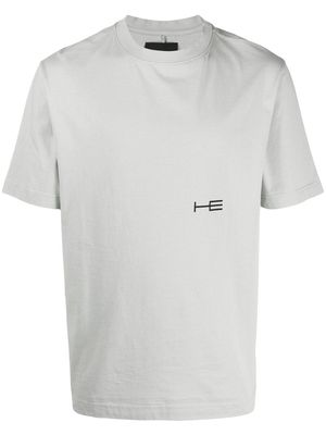 HELIOT EMIL logo print T-shirt - Grey