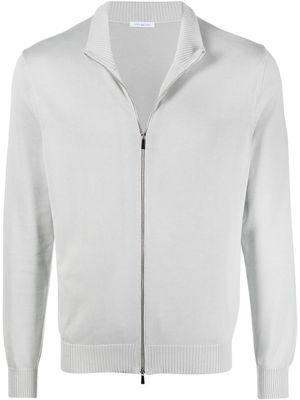 Malo cotton zip-up cardigan - Grey