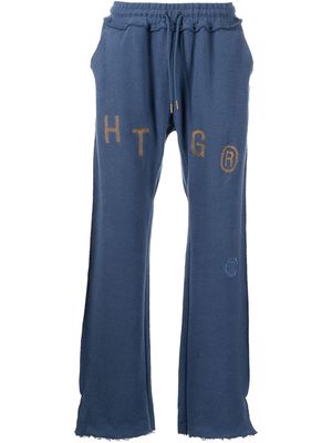 HONOR THE GIFT Weathered cotton track trousers - Blue