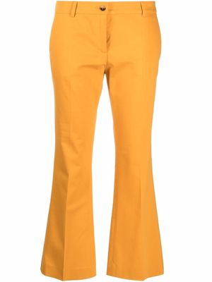 Alberto Biani cropped flared trousers - Yellow