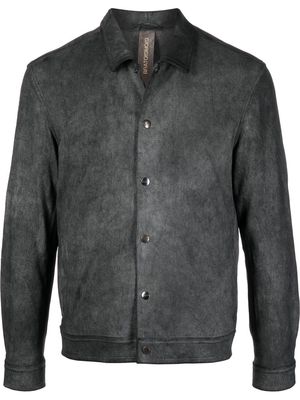 Giorgio Brato distressed-finish leather jacket - Black