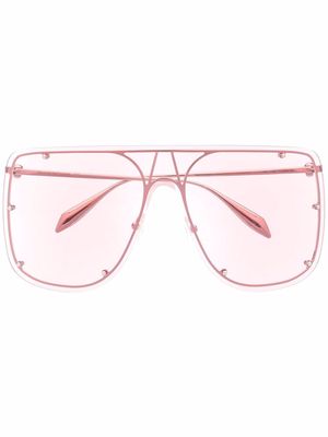 Alexander McQueen Eyewear tinted oversize-frame sunglasses - Pink