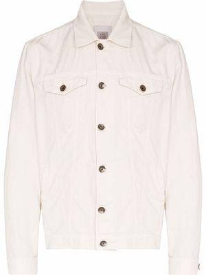 Eleventy button-up shirt jacket - White