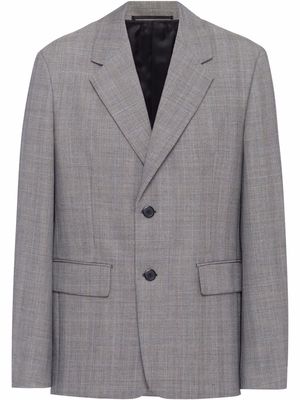 Prada single-breasted wool jacket - Grey