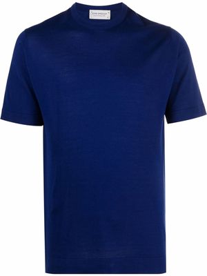 John Smedley knitted short-sleeve T-shirt - Blue