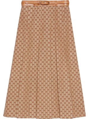 Gucci GG canvas pleated skirt - Neutrals