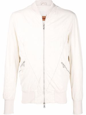 Giorgio Brato leather bomber jacket - White