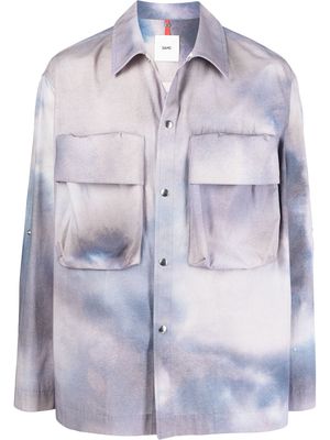 OAMC tie-dye print shirt jacket - Blue