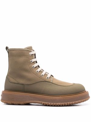 Hogan lace-up ankle boots - Green