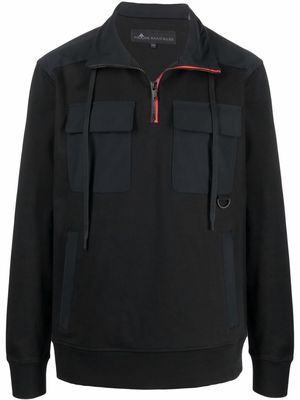 Moose Knuckles funnel-neck zip-front jacket - Black