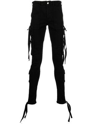 AMIRI draped-strap cargo trousers - Black