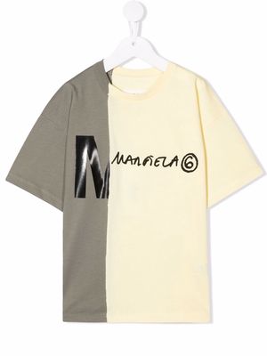 MM6 Maison Margiela Kids logo-print short-sleeved T-shirt - Yellow