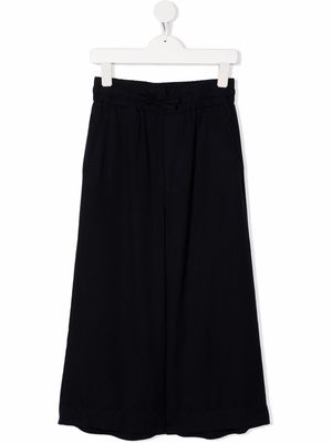 Woolrich Kids drawstring-waist wide-leg culottes - Blue