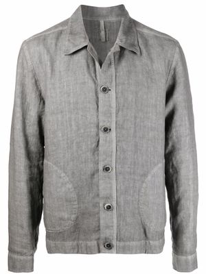 120% Lino linen shirt jacket - Grey