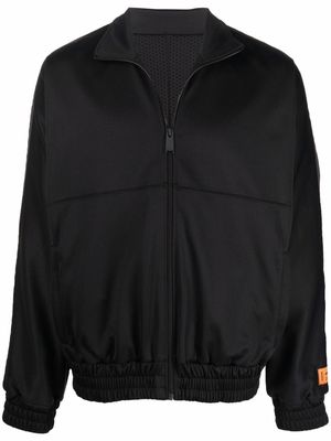 Heron Preston logo-stripe zipped track jacket - Black