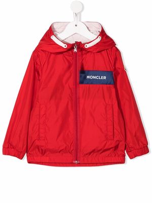 Moncler Enfant chest logo-patch jacket - Red