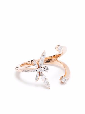 Anapsara 18kt rose gold Dragonfly diamond ring - Pink