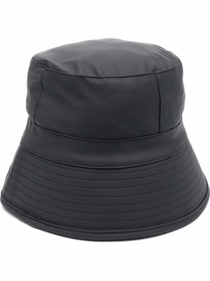 Rains logo-plaque bucket hat - Black