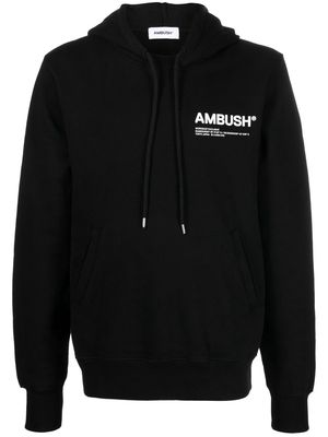 AMBUSH WKSP logo-print hoodie - Black