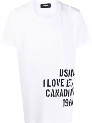 Dsquared2 side logo-print T-shirt - White