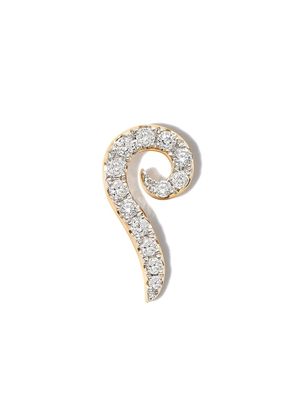 Anissa Kermiche 9kt yellow gold Swirl diamond stud earring
