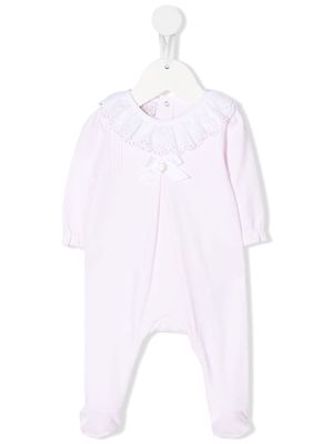 Paz Rodriguez frilled bow cotton babygrow - Pink