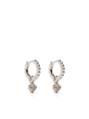 DOWER AND HALL Dotty Story hoop earrings - Silver