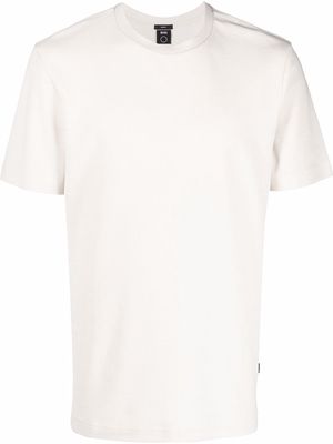 BOSS short sleeved waffle-weave T-shirt - Neutrals