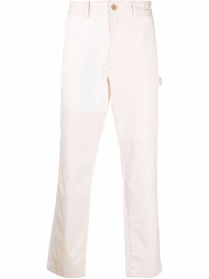 Lacoste colour-block panelled trousers - White