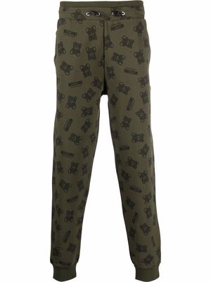 Moschino Teddy Bear logo track pants - Green