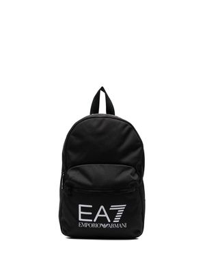 Ea7 Emporio Armani logo-print backpack - Black