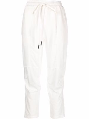 Andrea Ya'aqov cropped drawstring-waist trousers - White