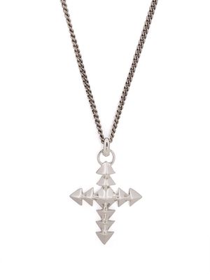 Northskull Echo Positivity cross necklace - Silver