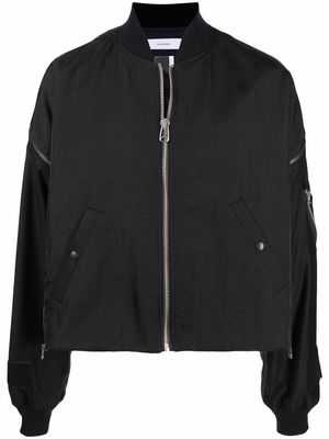 Facetasm zip-detailing bomber jacket - Black