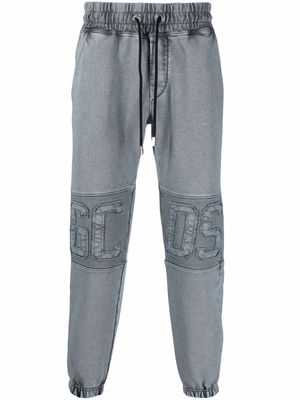 Gcds embroidered-logo detail track pants - Blue