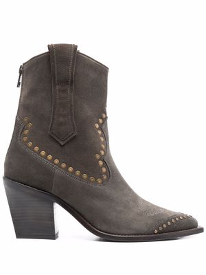 Zadig&Voltaire Cara pointed suede boots - Green