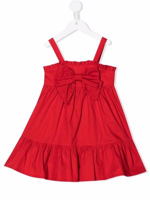 Lapin House bow-detail dress - Red