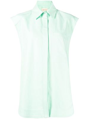 Loulou Studio sleeveless linen shirt - Green