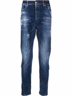 John Richmond faded-effect denim jeans - Blue