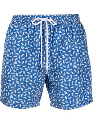 Barba all-over print swim shorts - Blue