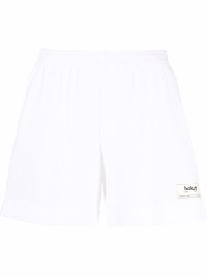 Haikure towelling organic-cotton shorts - White